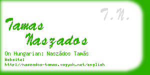 tamas naszados business card